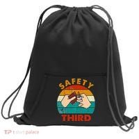 Warning Fireworks Firecrackers Safety Third 4th Of July Sweatshirt Cinch Pack Bag thumb 0