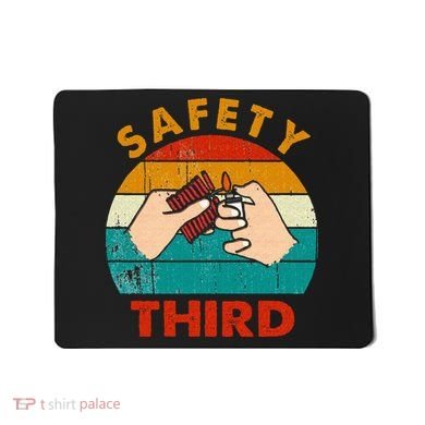Warning Fireworks Firecrackers Safety Third 4th Of July Mousepad
