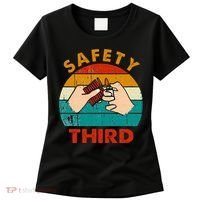 Warning Fireworks Firecrackers Safety Third 4th Of July Women's T-Shirt thumb 0