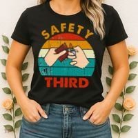 Warning Fireworks Firecrackers Safety Third 4th Of July Women's T-Shirt thumb 2