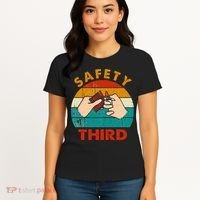 Warning Fireworks Firecrackers Safety Third 4th Of July Women's T-Shirt thumb 4