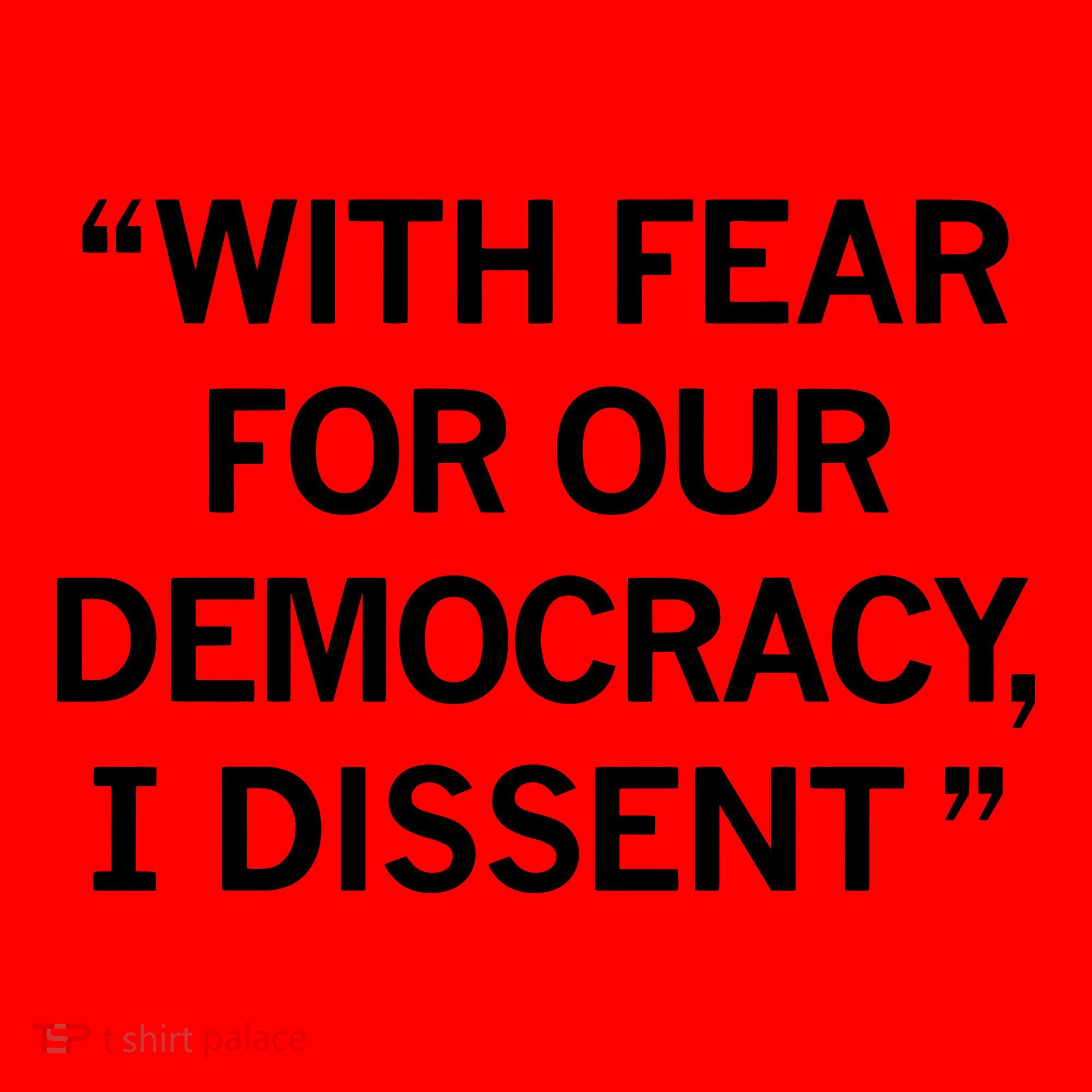 With Fear For Our Democracy I Dissent Santa Hat