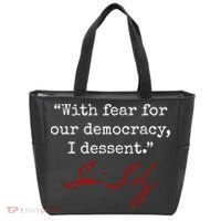 With Fear For Our Democracy I Dissent Tote Bag thumb 0