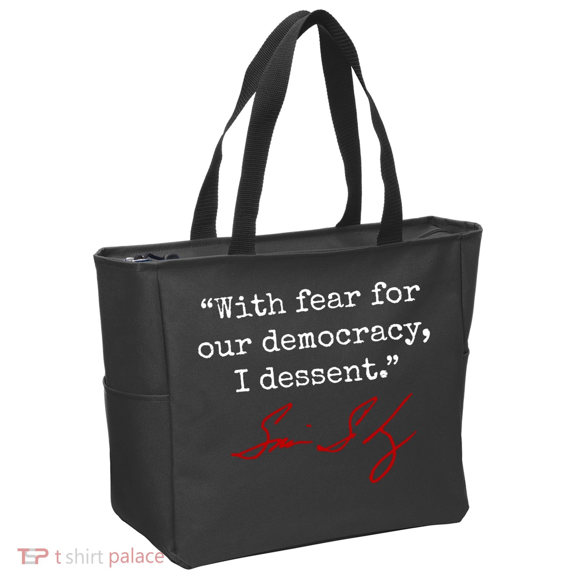 With Fear For Our Democracy I Dissent Tote Bag