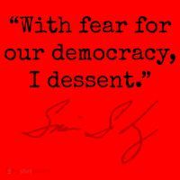 With Fear For Our Democracy I Dissent Santa Hat thumb 1