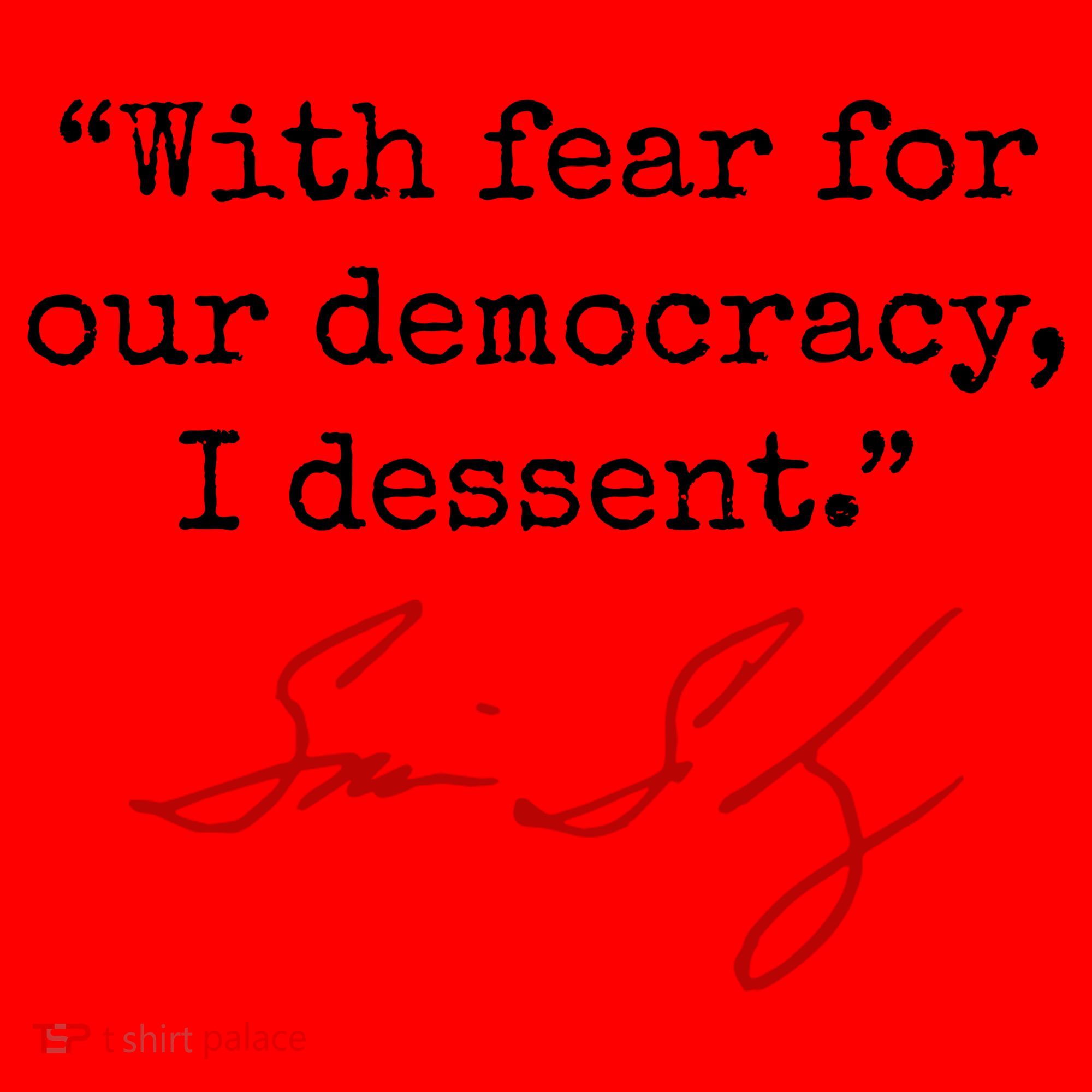 With Fear For Our Democracy I Dissent Santa Hat