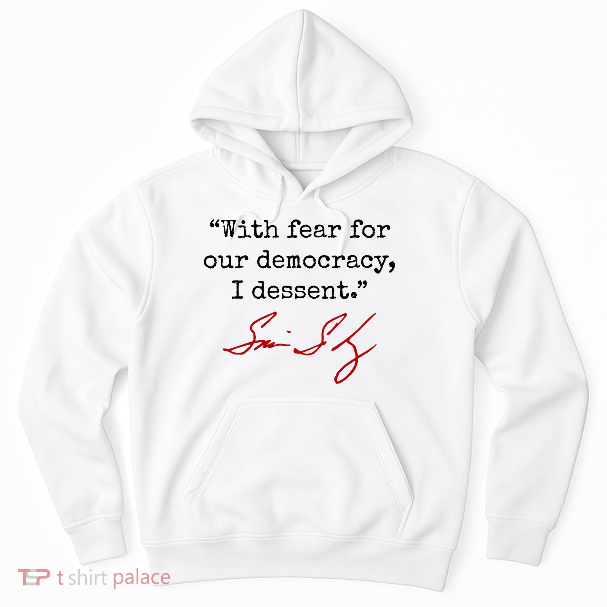 With Fear For Our Democracy I Dissent Hoodie