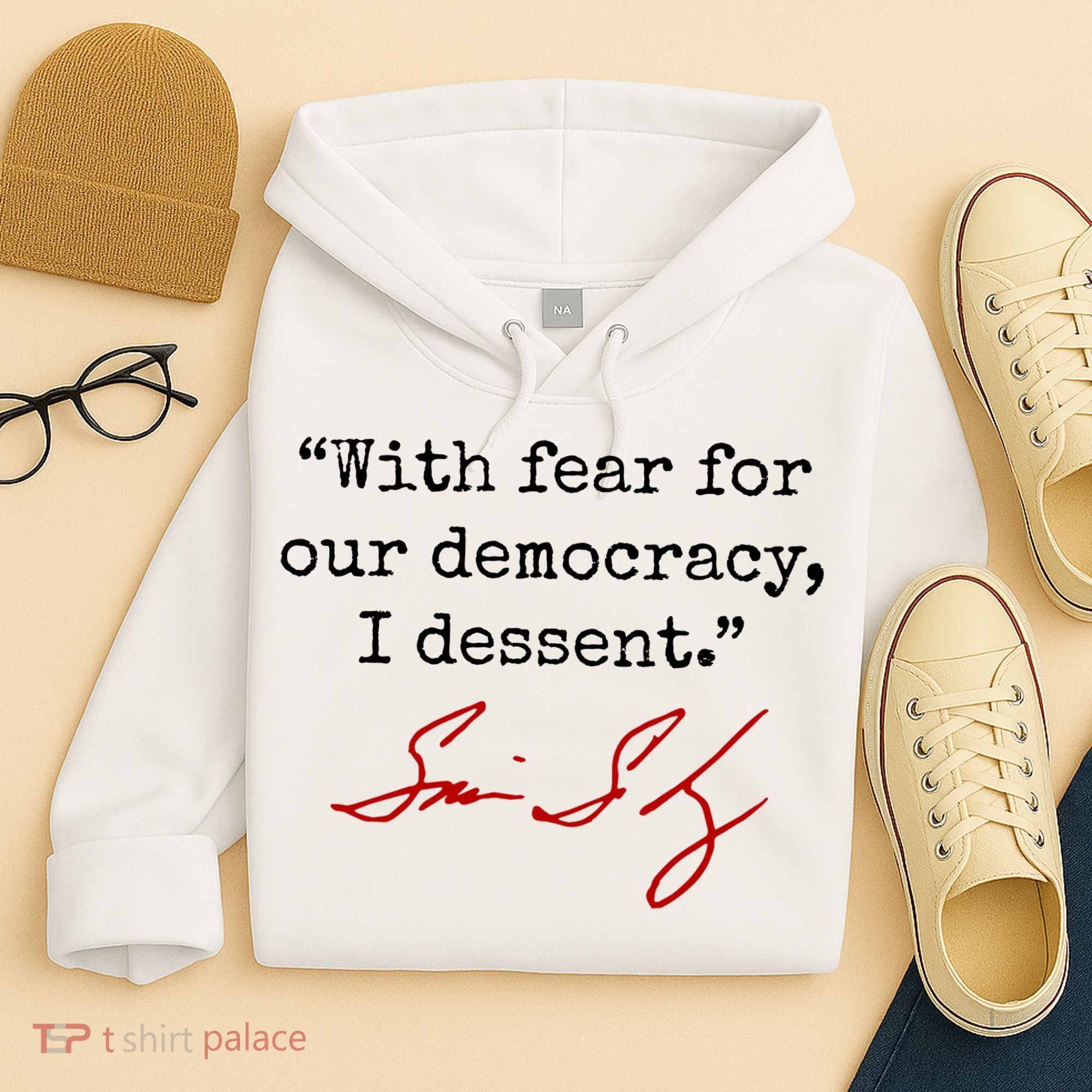 With Fear For Our Democracy I Dissent Hoodie