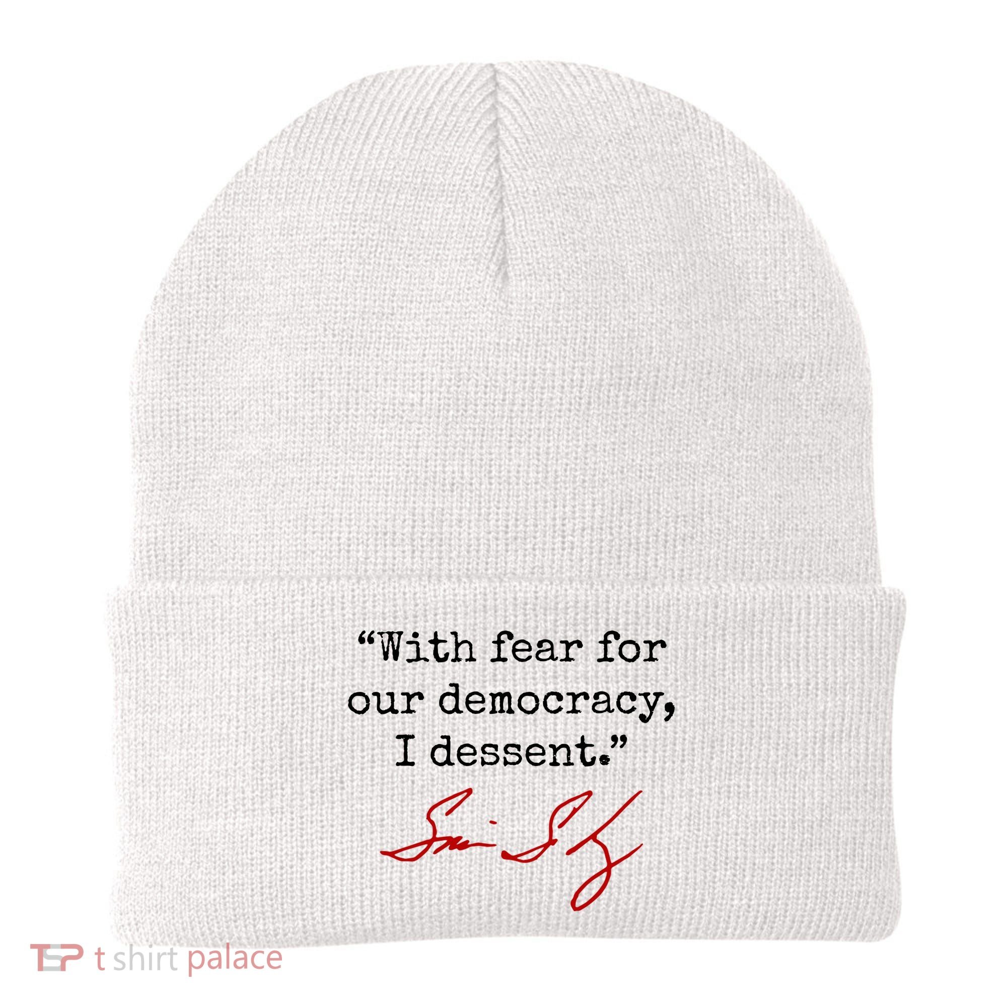 With Fear For Our Democracy I Dissent Beanie