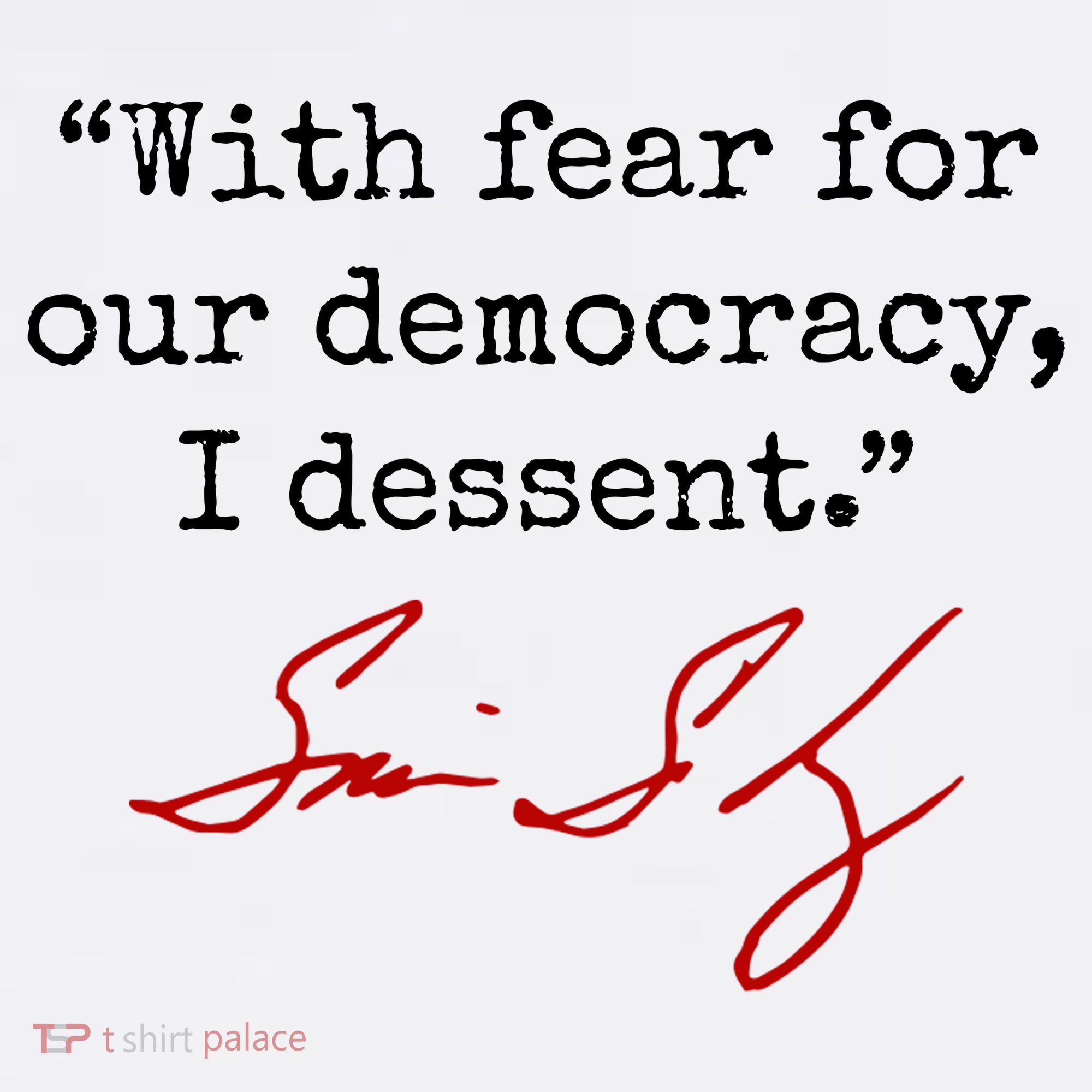 With Fear For Our Democracy I Dissent Women's Hoodie