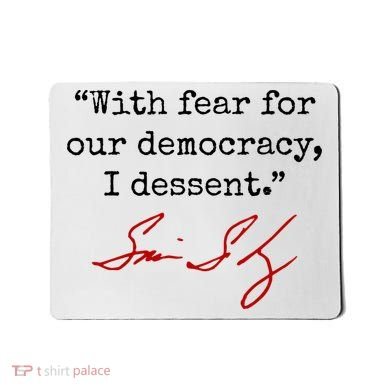 With Fear For Our Democracy I Dissent Mousepad