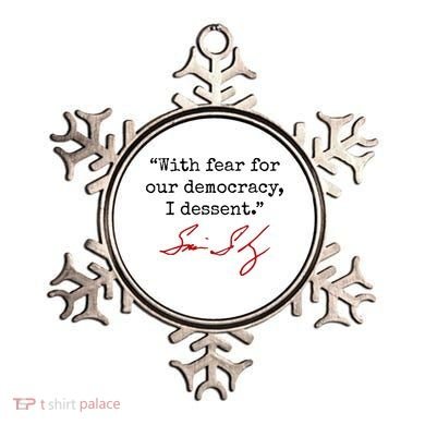 With Fear For Our Democracy I Dissent Ornament
