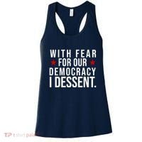 With Fear For Our Democracy I Dessent Women's Tank Top thumb 0