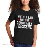 With Fear For Our Democracy I Dessent Kids T-Shirt thumb 2