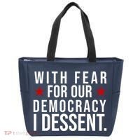 With Fear For Our Democracy I Dessent Tote Bag thumb 0