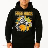 Wrestling Funny Free Hugs Wrestling Coach  Hoodie thumb 2