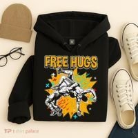 Wrestling Funny Free Hugs Wrestling Coach  Hoodie thumb 4