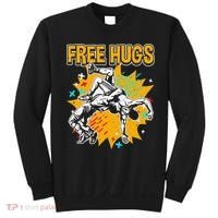 Wrestling Funny Free Hugs Wrestling Coach  Sweatshirt thumb 0