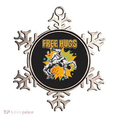 Wrestling Funny Free Hugs Wrestling Coach  Ornament