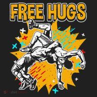 Wrestling Funny Free Hugs Wrestling Coach  Hat thumb 2