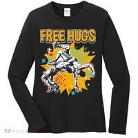 Wrestling Funny Free Hugs Wrestling Coach  Women's Long Sleeve Shirt thumb 0