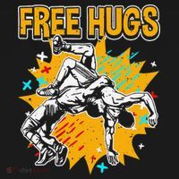 Wrestling Funny Free Hugs Wrestling Coach  Women's Long Sleeve Shirt thumb 2
