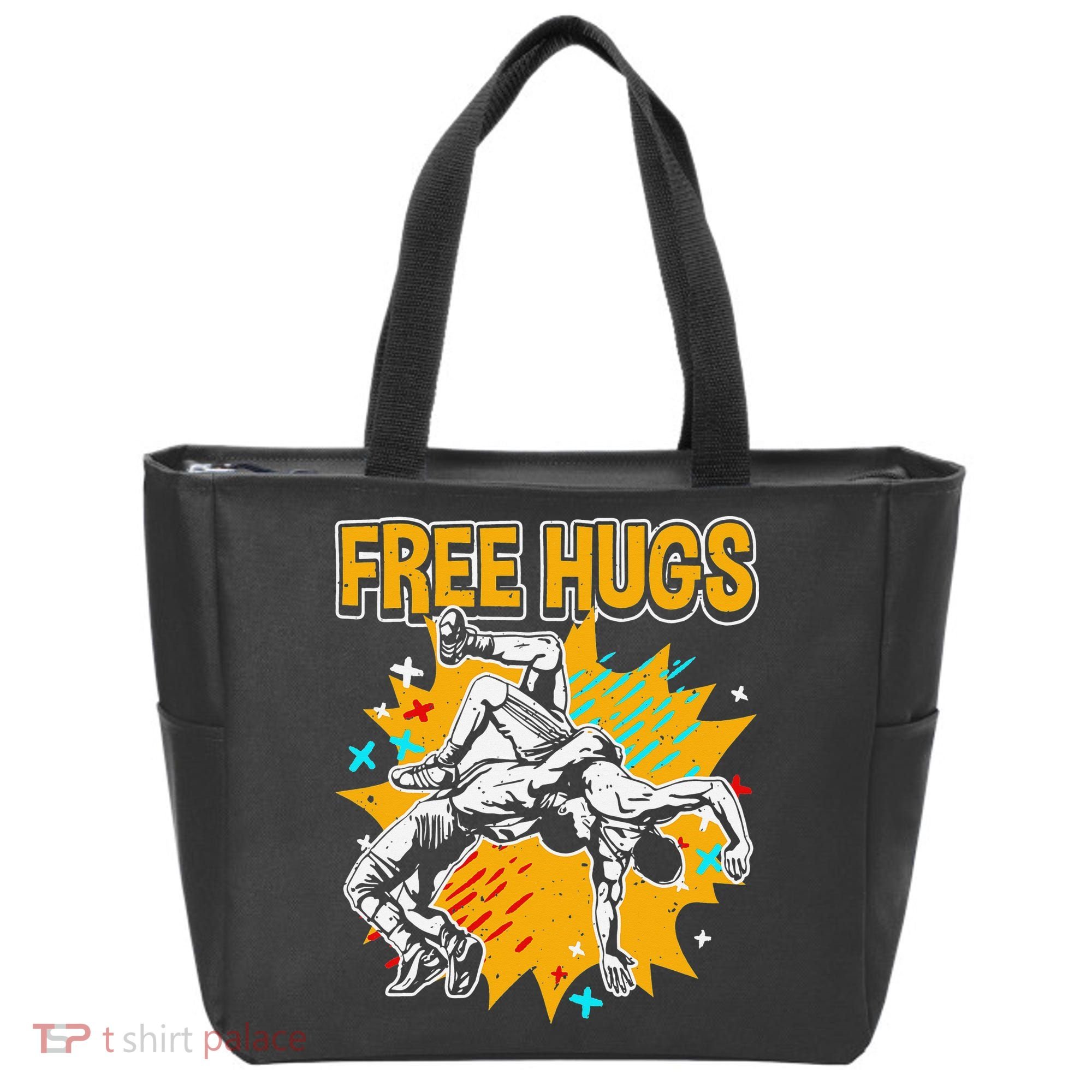 Wrestling Funny Free Hugs Wrestling Coach  Tote Bag
