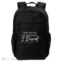 With Fear For Our Democracy I Dissent Scotus Immunity Case Backpack thumb 0