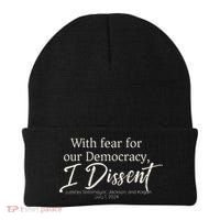 With Fear For Our Democracy I Dissent Scotus Immunity Case Beanie thumb 0