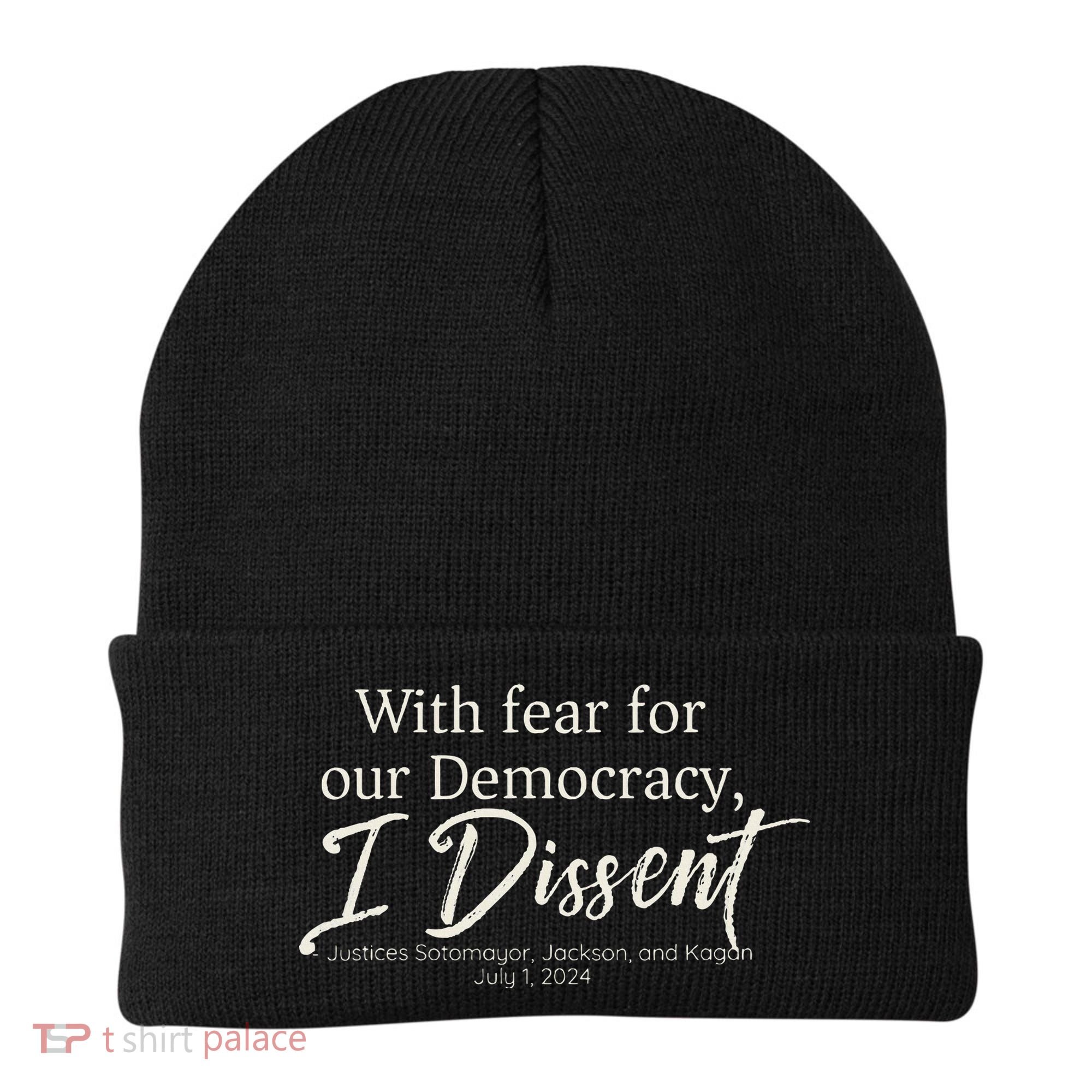 With Fear For Our Democracy I Dissent Scotus Immunity Case Beanie