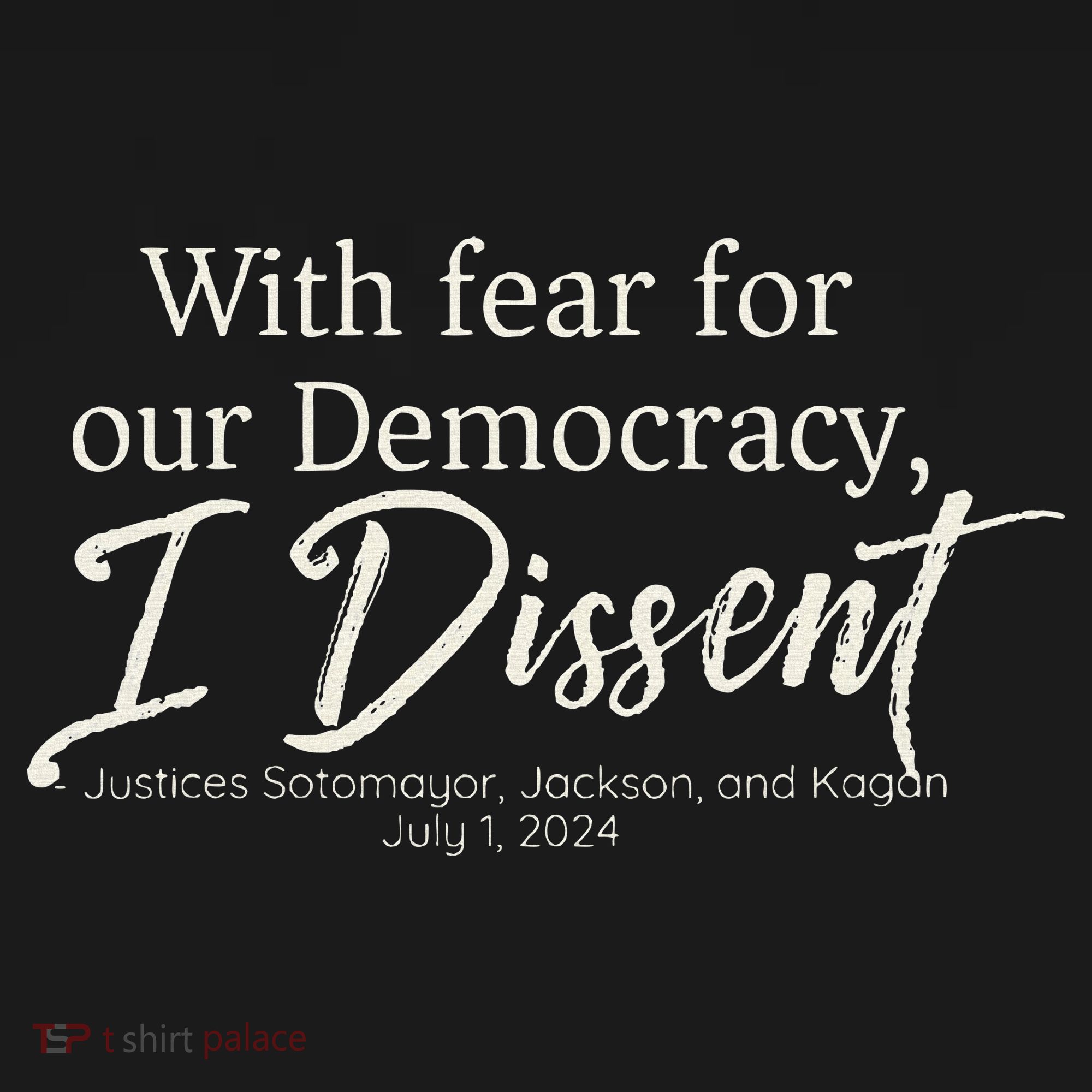 With Fear For Our Democracy I Dissent Scotus Immunity Case Women's Tank Top