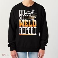 Welder Funny Gift Funny Welding Eat Slee Weld Repeat Cute Gift Women's Sweatshirt thumb 0