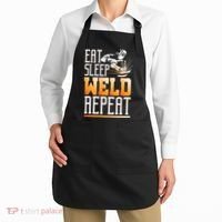 Welder Funny Gift Funny Welding Eat Slee Weld Repeat Cute Gift Apron thumb 2
