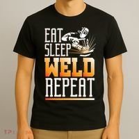 Welder Funny Gift Funny Welding Eat Slee Weld Repeat Cute Gift T-Shirt thumb 3