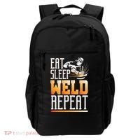 Welder Funny Gift Funny Welding Eat Slee Weld Repeat Cute Gift Backpack thumb 0