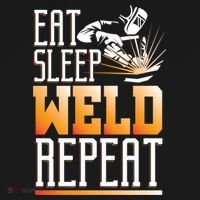 Welder Funny Gift Funny Welding Eat Slee Weld Repeat Cute Gift Mousepad thumb 1
