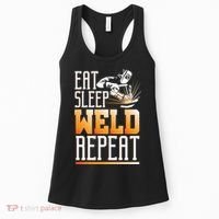 Welder Funny Gift Funny Welding Eat Slee Weld Repeat Cute Gift Women's Tank Top thumb 0