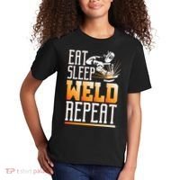 Welder Funny Gift Funny Welding Eat Slee Weld Repeat Cute Gift Kids T-Shirt thumb 2