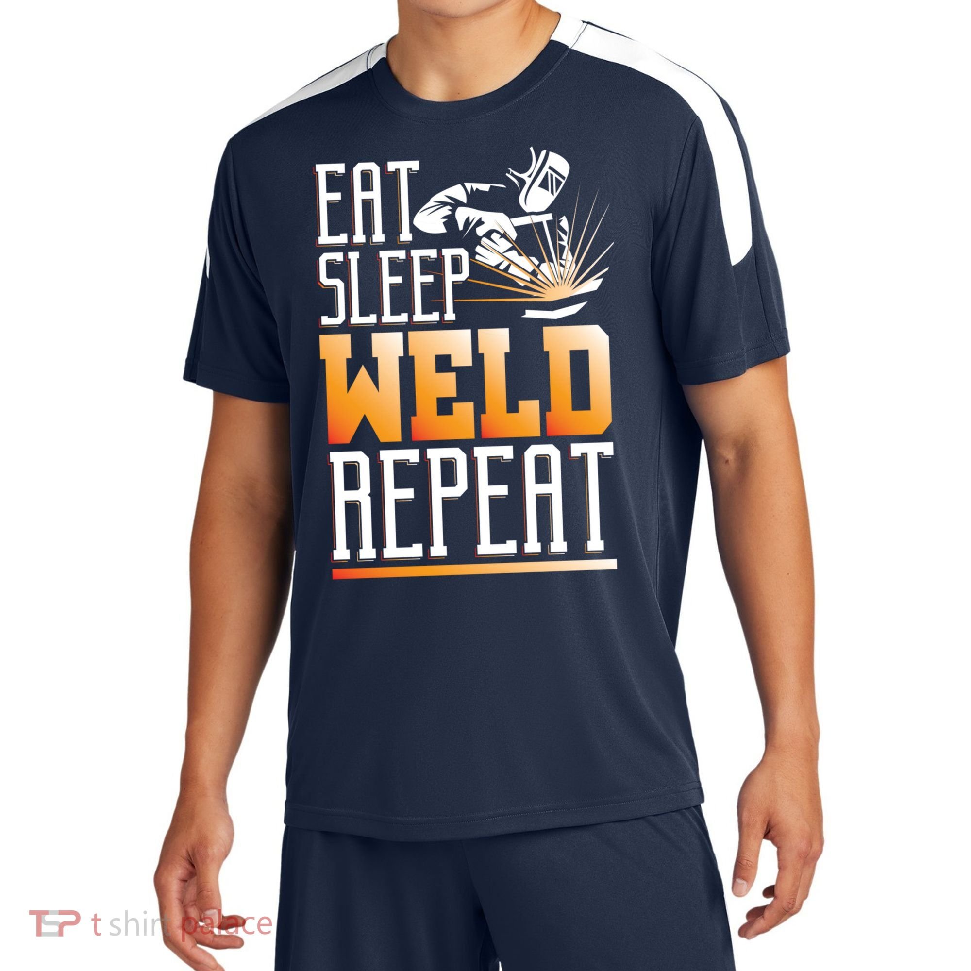 Welder Funny Gift Funny Welding Eat Slee Weld Repeat Cute Gift Sport-Tek Competitor United Soccer Jersey