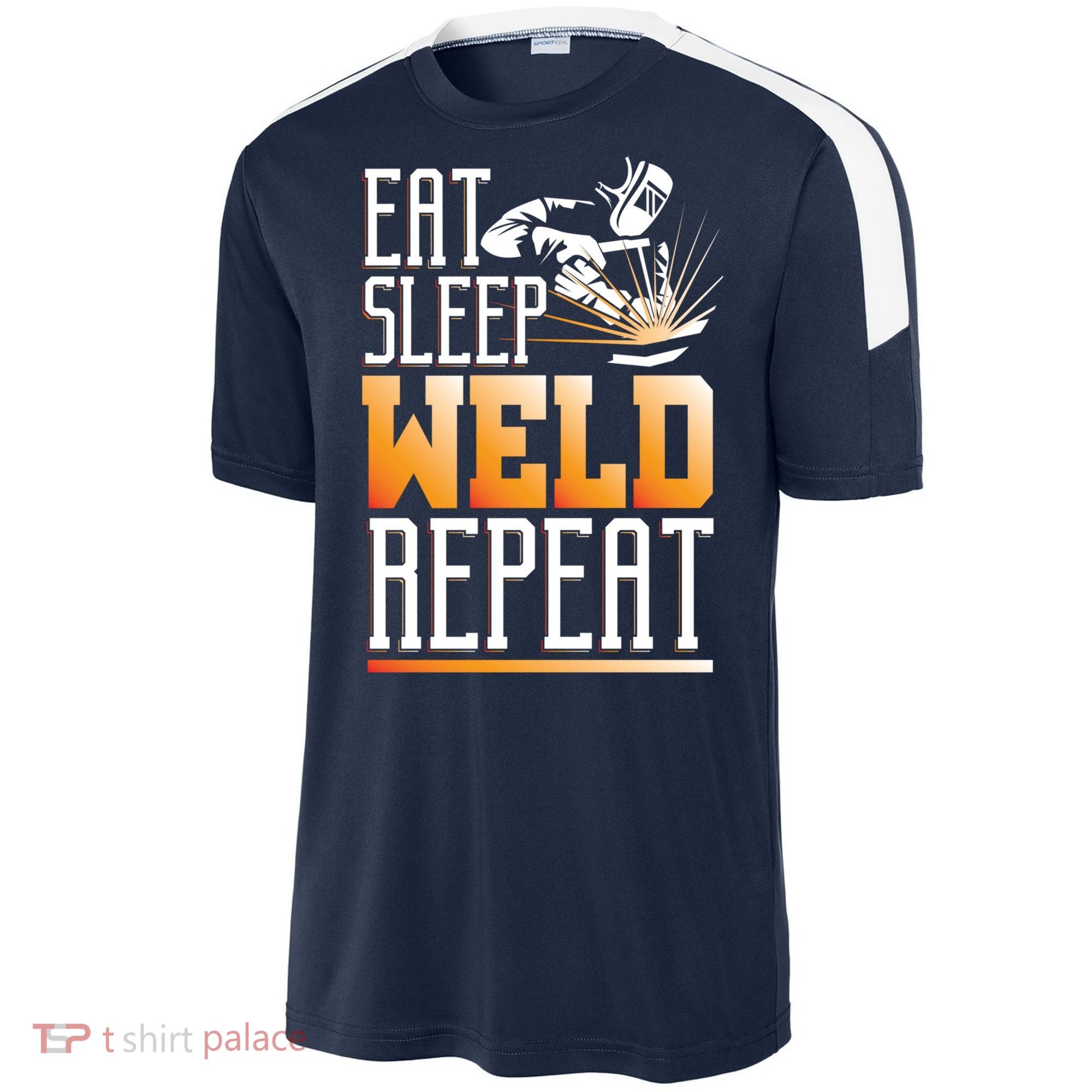 Welder Funny Gift Funny Welding Eat Slee Weld Repeat Cute Gift Sport-Tek Competitor United Soccer Jersey