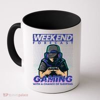 Weekend Forecast Gaming With A Chance Of Sleeping Coffee Mug thumb 0