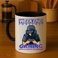 Weekend Forecast Gaming With A Chance Of Sleeping Coffee Mug thumb 4