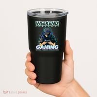 Weekend Forecast Gaming With A Chance Of Sleeping Tumbler thumb 2