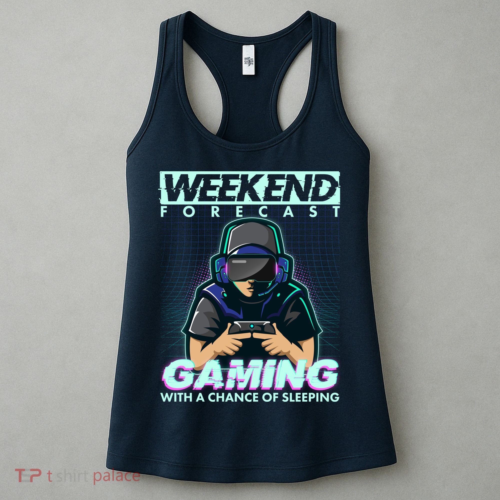 Weekend Forecast Gaming With A Chance Of Sleeping Women's Tank Top