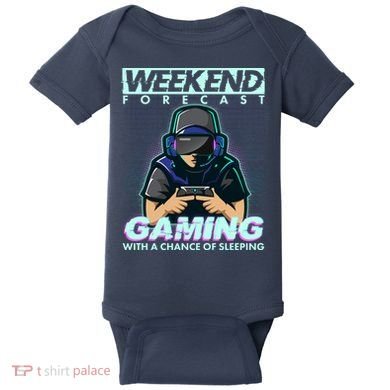 Weekend Forecast Gaming With A Chance Of Sleeping Baby Bodysuit