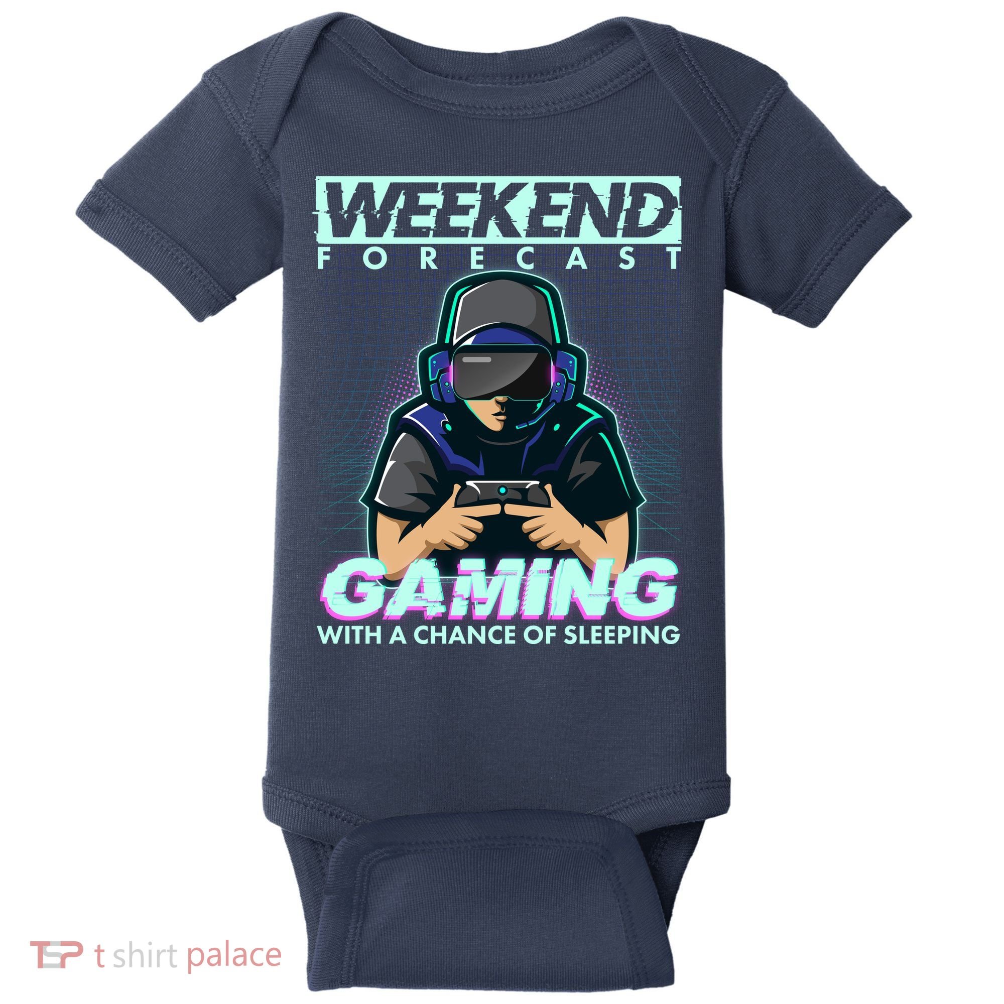 Weekend Forecast Gaming With A Chance Of Sleeping Baby Bodysuit