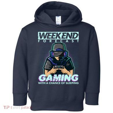 Weekend Forecast Gaming With A Chance Of Sleeping Toddler Hoodie