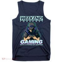 Weekend Forecast Gaming With A Chance Of Sleeping Tank Top thumb 0