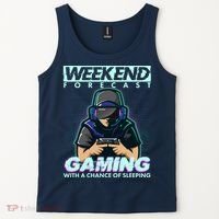 Weekend Forecast Gaming With A Chance Of Sleeping Tank Top thumb 2