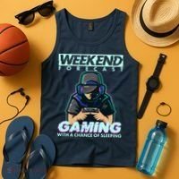 Weekend Forecast Gaming With A Chance Of Sleeping Tank Top thumb 4
